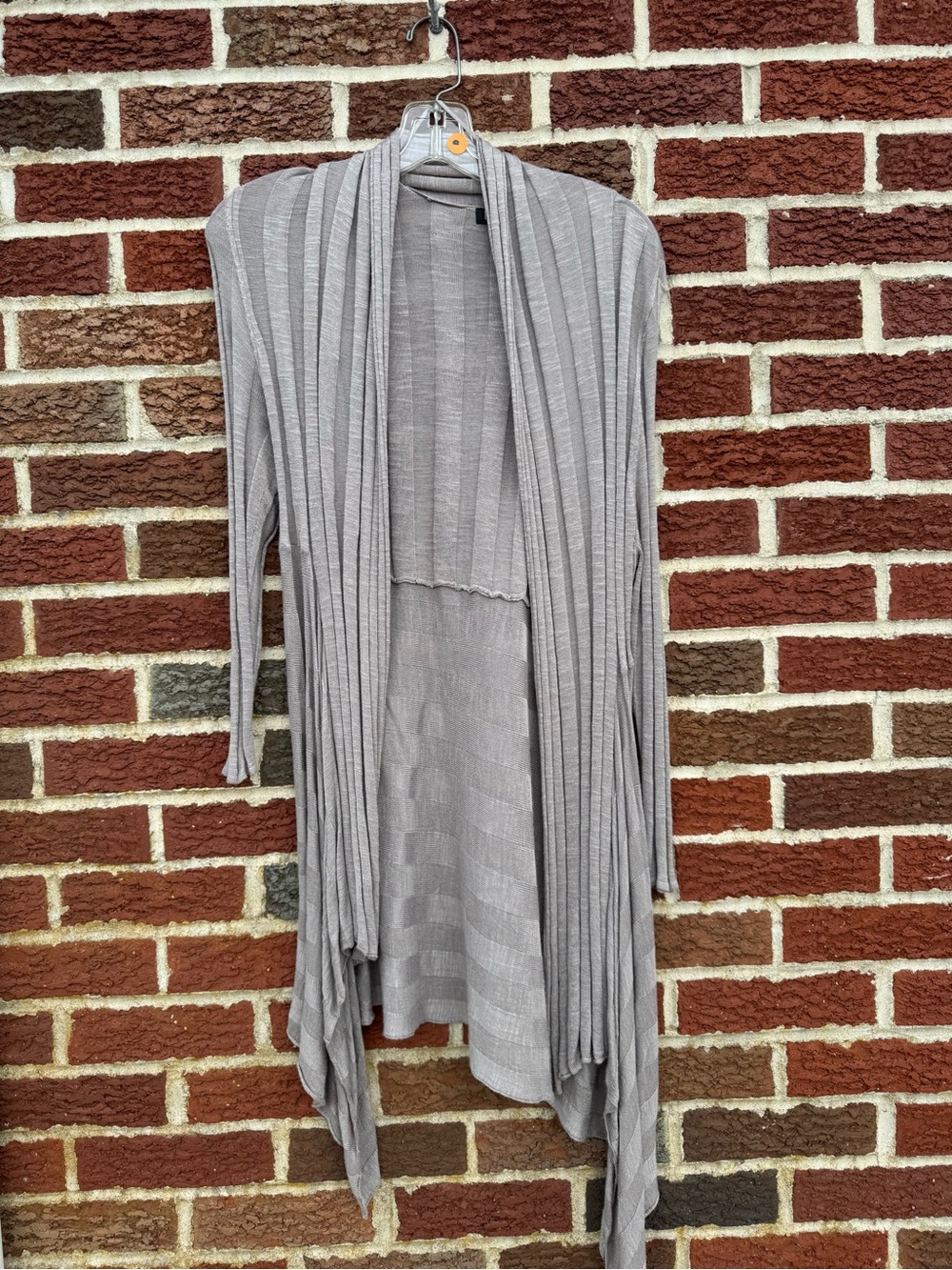 INC International Concepts Taupe Open Front Lightweight Cardigan